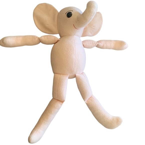 Pink Handmade bendable elephant, 20" - Picture 2 of 5